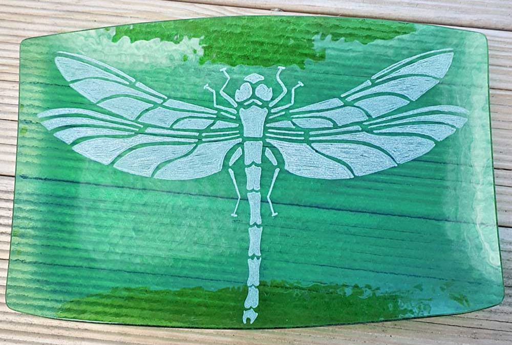 Glass Dragonfly Plate
